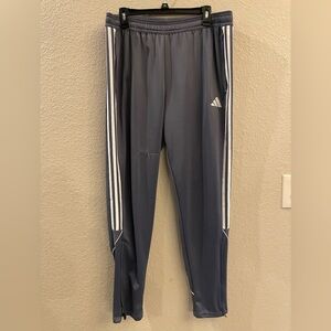Adidas Men’s Charcoal Joggers with White Stripes